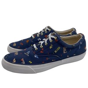 Keds x Rifle Paper Co. Womens Sneakers 9 Blue Travel Lace Up Casual Canvas